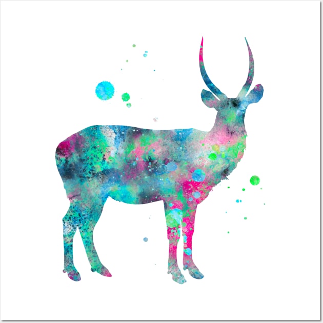 Antelope Watercolor Painting Wall Art by Miao Miao Design